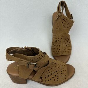 Justice - Peep Toe Heel Cut Out Booties - Girls 3